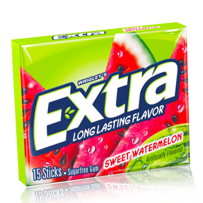 Wrigley's Watermelon Chewing Gum 15 sticks Pack Sugar Free ( BB 07/2026 )