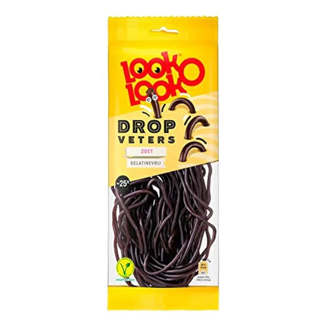 Look-O-Look Dutch Liquorice Laces Drop Veters 125G ( BB 03/2026 )
