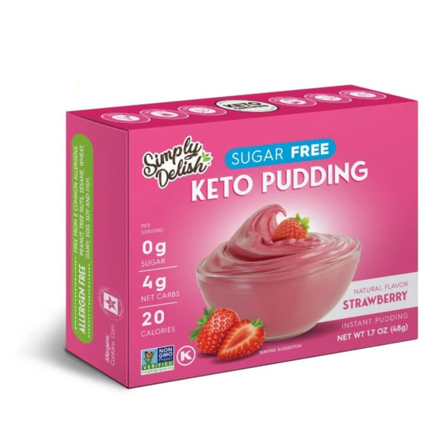 Simply Delish Strawberry Pudding Mix 48G Sugar Free ( BB 09/2027 )