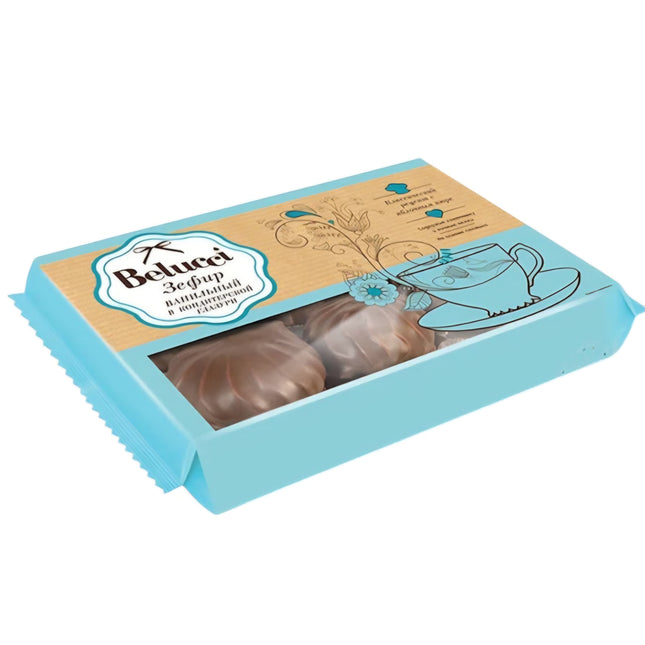 Belucci Marshmallow " Zefir" Vanilla Chocolate Coated 380G ( BB 21/12/2025 )
