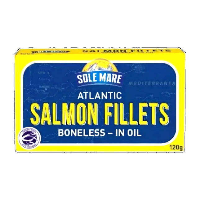 Sole Mare Salmon Fillets in Oil 120G ( BBD 27/12/2029 )