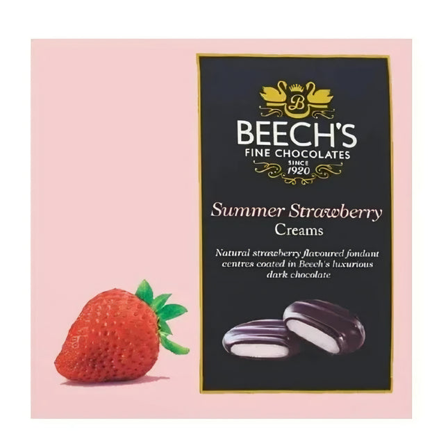 Beech's Dark Chocolate Summer Strawberry Creams Fondants 90G ( BB 28/08/2026 )