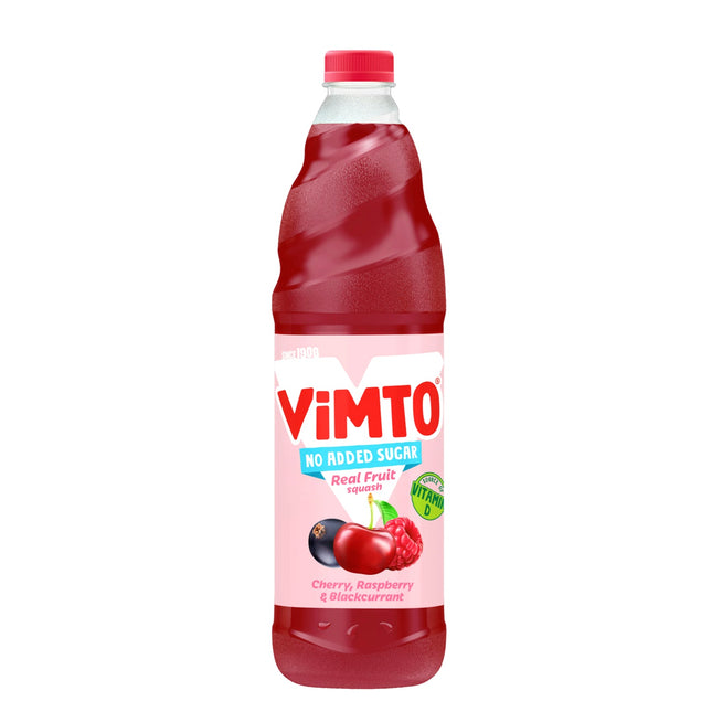 Vimto Cordial Cherry, Raspberry & Blackcurrant No Sugar Added 1 Litre ( BB 31/08/2026 )