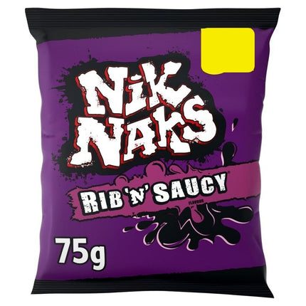 Nik Naks Rib 'N' Saucy Crisps 75G ( BB 27/04/2024 )