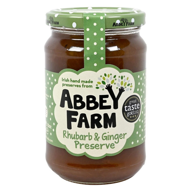 Abbey Farm Rhubarb & Ginger Jam 350G ( BB 01/11/2025 )