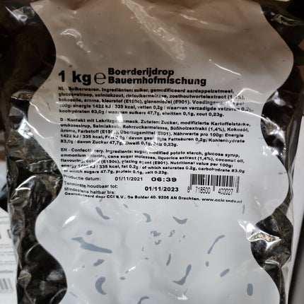 CCI K&H Boerderij Drop / Farm Animals Licorice 1kg bag ( BB 10/10/2024 )
