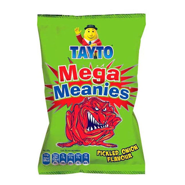 Tayto Mega Meanies Pickled Onion Crisps 35G ( BB 14/04/2026 )