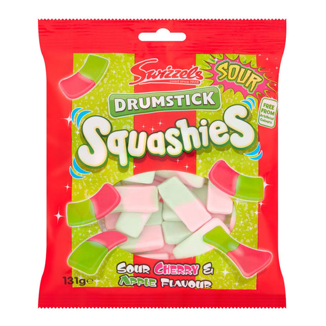Swizzels Drumsticks Squashies Sour Cherry & Apple Flavour 131G ( BB 07/2026 )