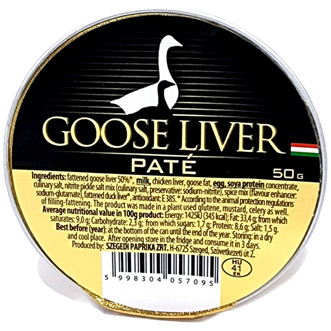 Hizott Libamaj Foie Gras Goose Liver Pate 50G ( BB 12/2028 )