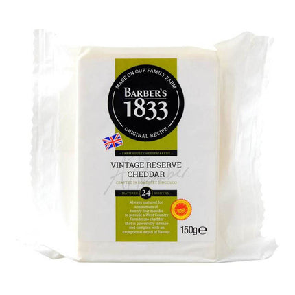 Barbers English Cheddar 1833 150g  (* Refrigerated items are for local pick-up or deliveries less than 10 km from our Moorabbin store only )