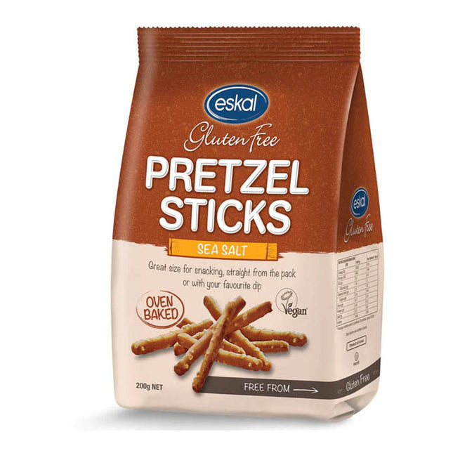 Eskal Gluten Free Sea Salt Pretzel Sticks 200G ( BB 20/05/2026 )