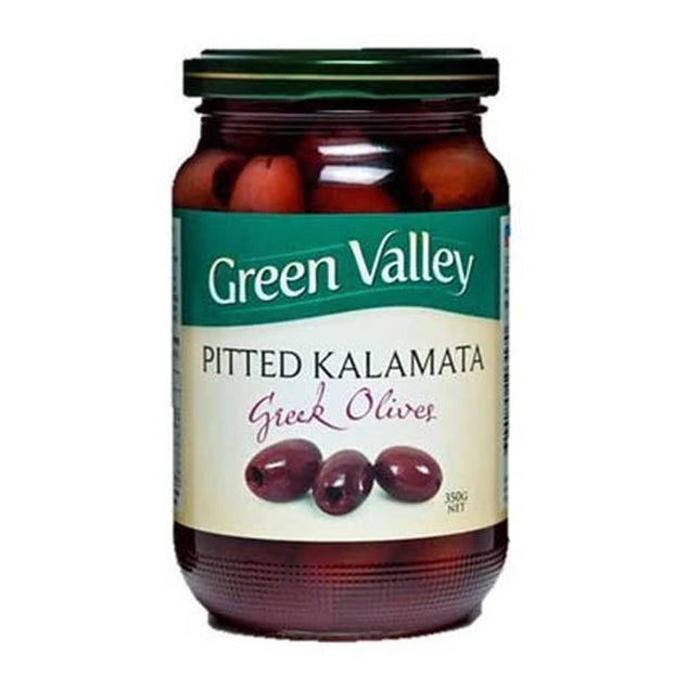 Green Valley Pitted Kalamata Greek Olives 350g ( BB 12/2026 )