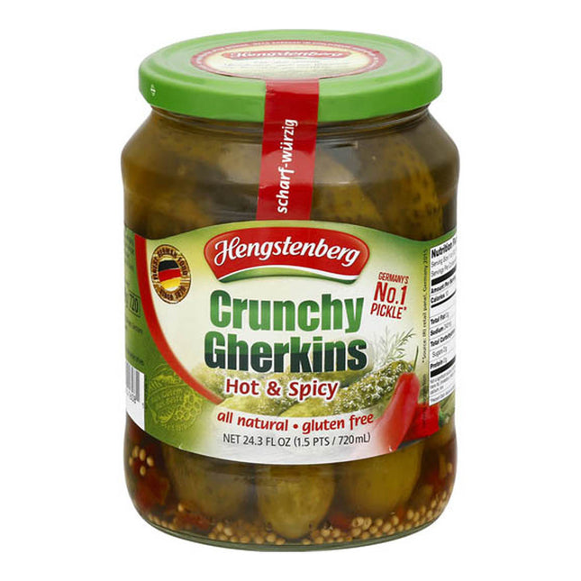 Hengstenberg Crunchy Gherkins Hot & Spicy 720G ( BB 20/12/2026 )
