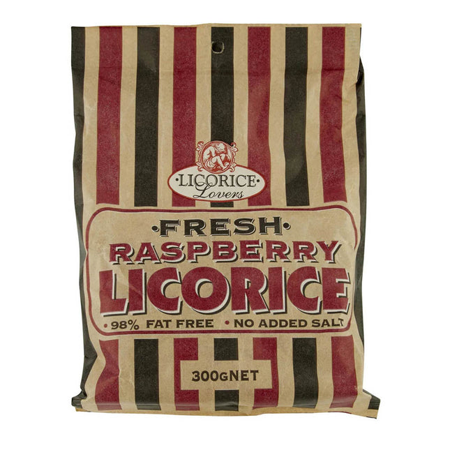 Licorice Lovers Fresh Raspberry Licorice 300G ( BB 16/08/2026 )