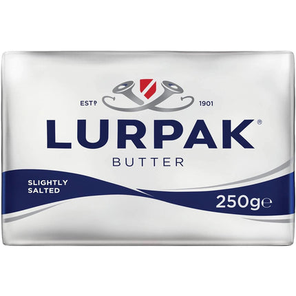 Lurpak Slightly Salted Butter 250g.(* Refrigerated items are for local pick-up or delivery less than 10km from our Moorabbin store only.)