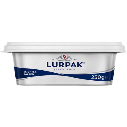Lurpak Slightly Salted Spreadable 250g. (* Refrigerated items are for local pick-up or delivery less than 10km from our Moorabbin store only.)