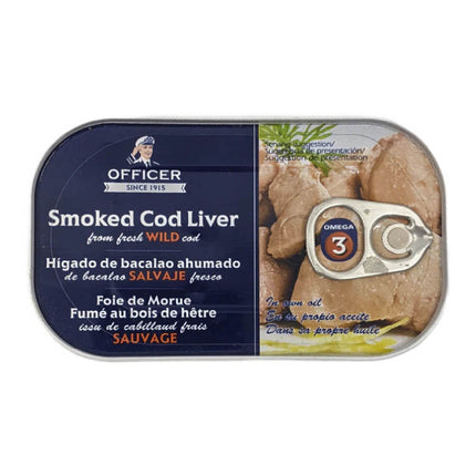 Officer Smoked Wild Cod Liver 120g ( BB 21/12/2026 )