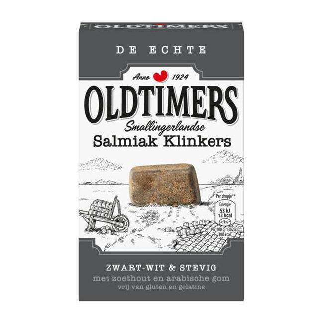 Oldtimers Salmiak Klinkers Black & White Salmiak Salt 185G ( BB 13/04/2026 )