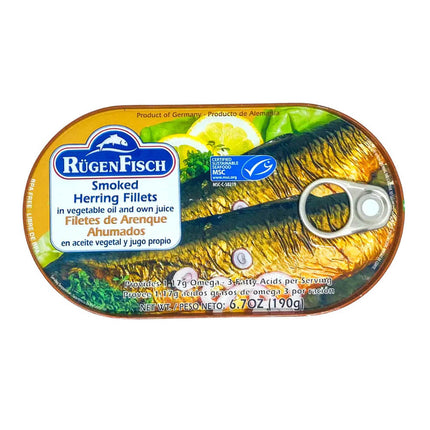 Rugen Fisch Smoked Herring (Buckling) Fillets 190G ( BB 31/12/2026 )