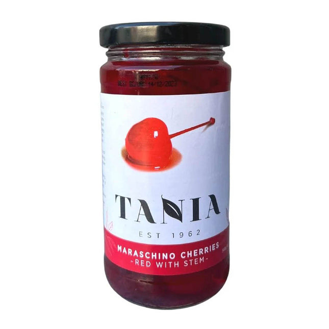 Tania Maraschino Cherries with Stem 340G ( BB 08/2027 )