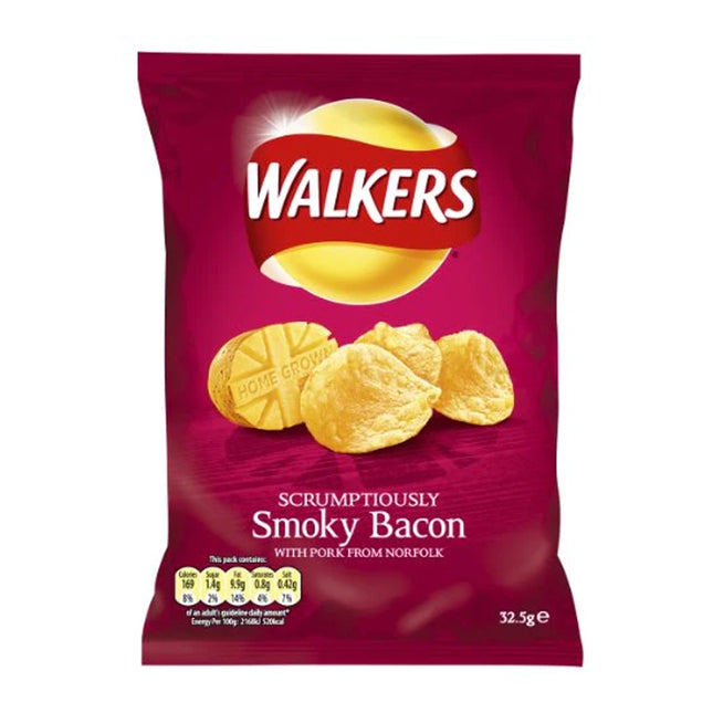 Walkers Smoky Bacon Crisps 32.5G ( BB 25/10/2025 )