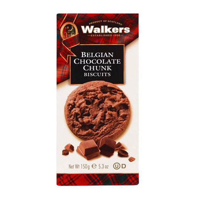 Walkers Belgian Chocolate Chunk Biscuits 150G ( BB 30/06/2026 )