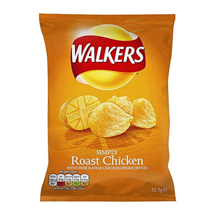 Walkers Roast Chicken Crisps 32.5g ( BB 18/05/2024 )