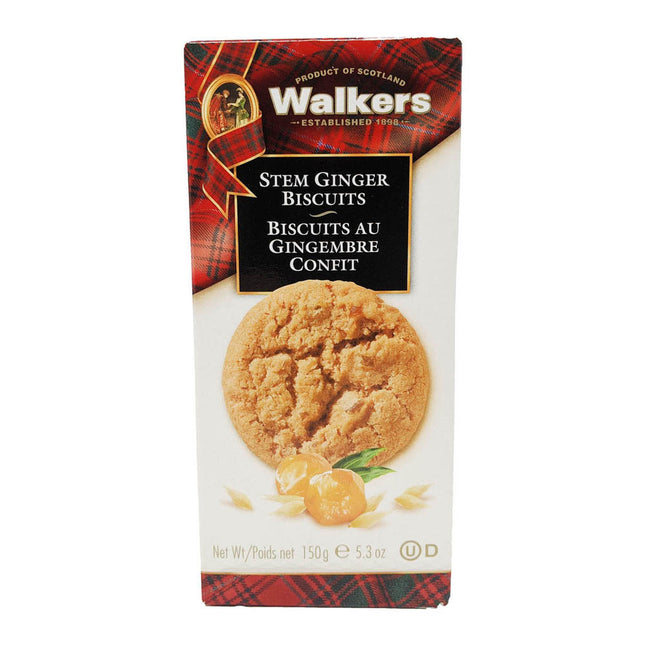 Walkers Stem Ginger Biscuits 150G ( BB 30/06/2026 )