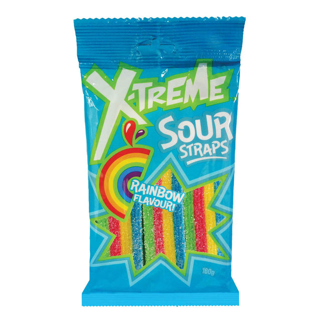 X-Treme Sour Straps Rainbow Flavour 160G ( BB 07/03/2026 )