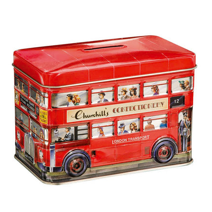 Churchill's London Bus Money Box With Toffee 150g ( BB 30/01/2025 )