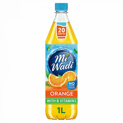 Miwadi Orange No Sugar Added Squash 1 Litre