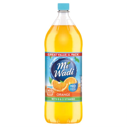 Miwadi Orange No Sugar Added Squash 2 Litre