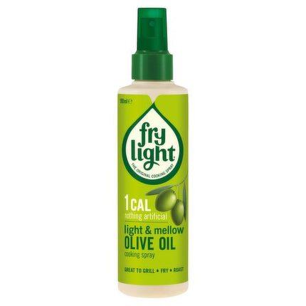 Fry Light 1 Cal Light & Mellow Olive Oil Cooking Spray 190ml ( BB 11/05/2025 )