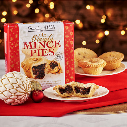 Gandma Wild's 4 Luxury Fruit Mince & Brandy Pies 250G ( BB 28/02/2026 Available 09th Dec )