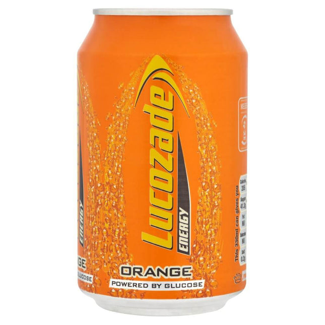 Lucozade Energy Orange Drink Can 330ml  ( BB 31/12/2026 )