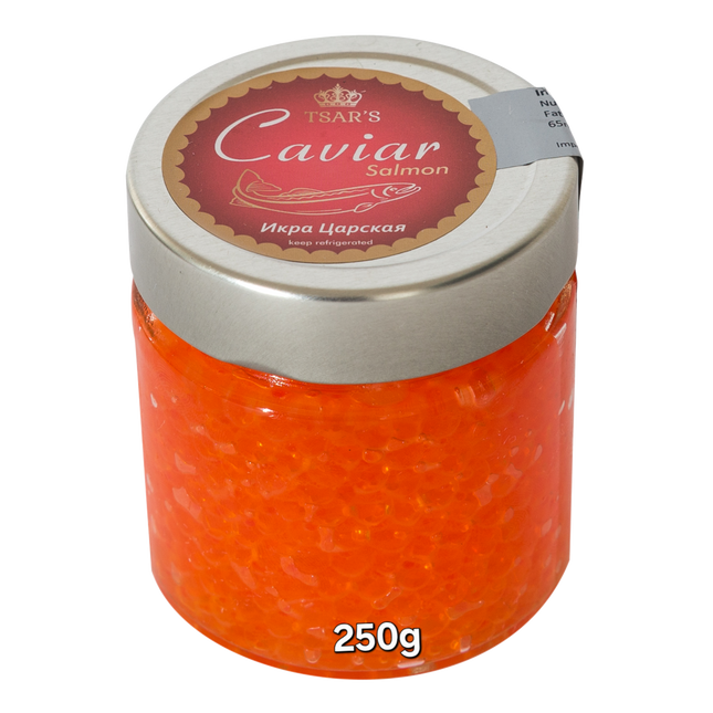 Tsar's Salmon Caviar 250G ( BB 01/09/2026 * Refrigerated Caviar Only For Local Pick-Up from Eurofood Moorabbin VIC )