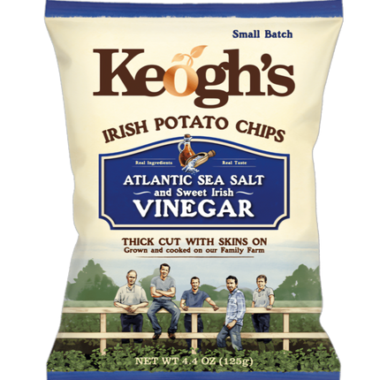 Keogh's Atlantic Sea Salt & Sweet Irish Vinegar Chips 125G ( BB 14/02/2025 )