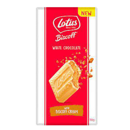 Lotus Biscoff White Chocolate Bar With Biscoff Cream 180G ( BB 20/02/2025 )