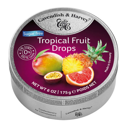 Cavendish & Harvey Sugar Free Tropical Fruit Drops 175G ( BB 23/01/2026 )