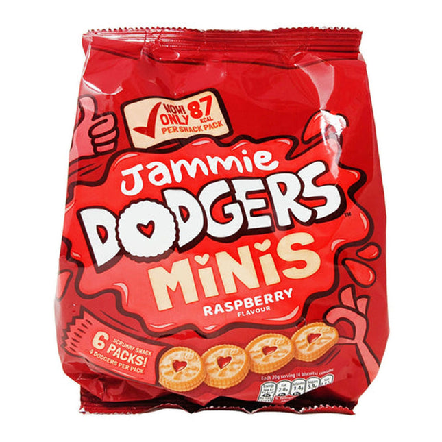Jammie Dodgers Minis Raspberry 6 Pack 120G ( BB 28/02/2026 )