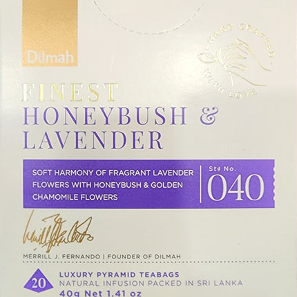 Dilmah Honeybush Lavender 20 Tea Bags 40G ( BB 01/2026 )