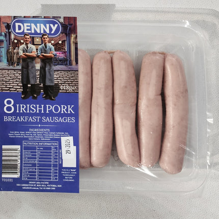 Denny 8 Irish Pork Sausages 448G ( * Refrigerated items are for Local Pick-up at Moorabbin Store )