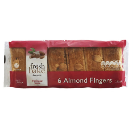 Fresh Bake 6 Almond Fingers 280g ( BB 16/07/2025 )