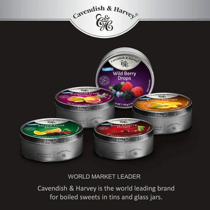 Cavendish & Harvey Sugar Free Wild Berry Drops 175G ( BB 06/2027 )