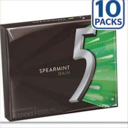 Wrigley's Spearmint Rain Chewing Gum 15 Sticks Pack Sugar Free ( BB 22/01/2025 )