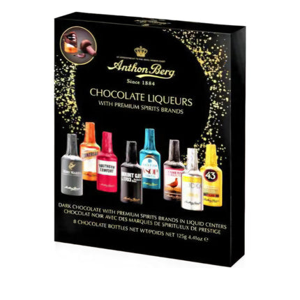 Anthon Berg Chocolate Liqueurs 8 Bottles Gift Box 125G ( BB 08/07/2025 )