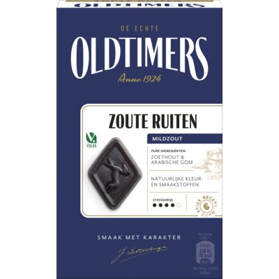 Oldtimers Zoute Ruiten/ Mildly Salty Licorice 235G ( BB 10/11/2024 )