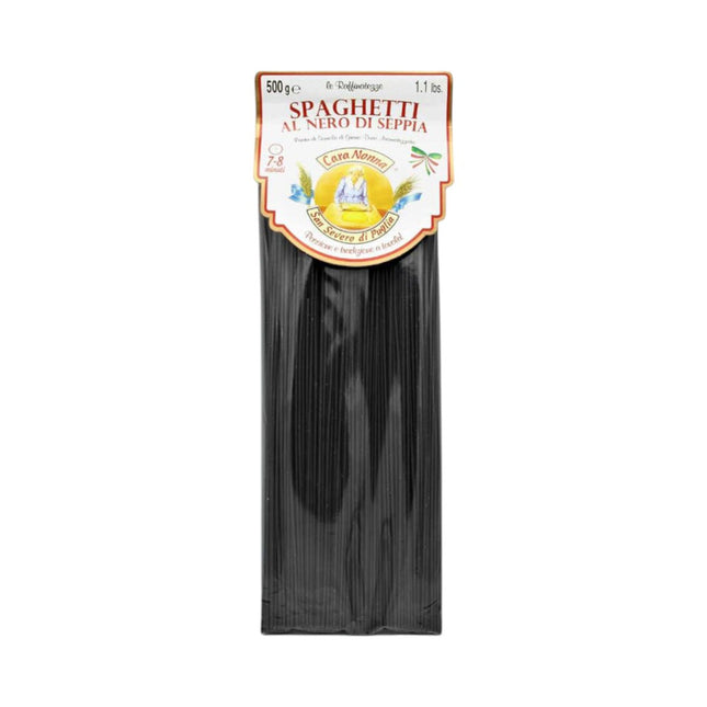 Cara Nonna AL Nero Squid Ink Spaghetti 500G ( BB 12/12/2027 )