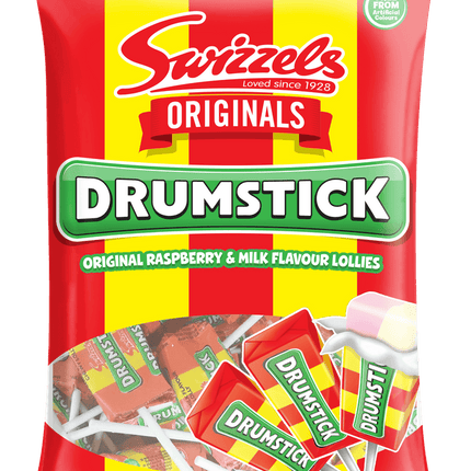 Swizzels Drumstick Original Raspberry & Milk Flavour Drumsticks 180g ( BB 31/12/2024 )