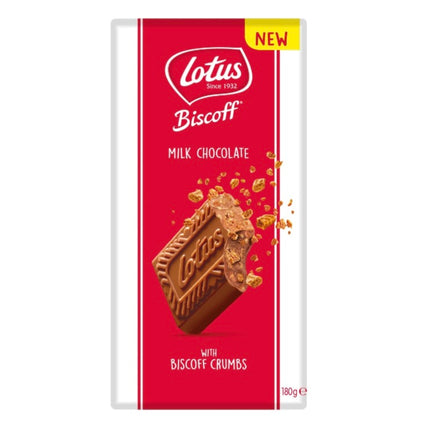 Lotus Biscoff Milk Chocolate Bar With Biscoff Crumbs 180G ( BB 28/02/2025 )